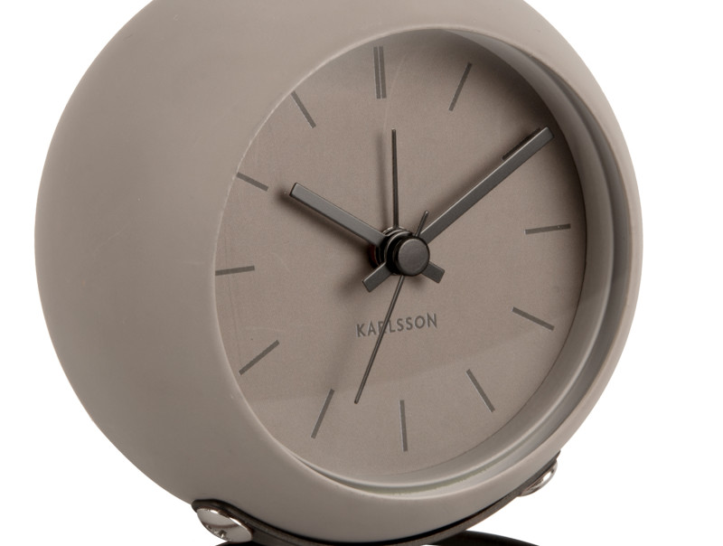 Present Time Alarm Clock Nirvana Globe - KA5857GY Dark Warm Grey