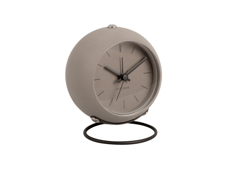 present time Alarm Clock Nirvana Globe - KA5857GY Dark warm grey