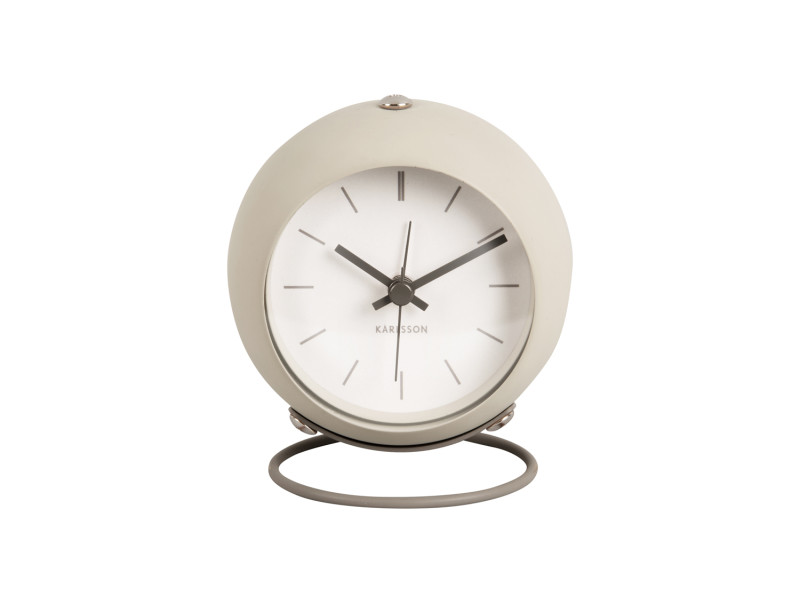 Present Time Alarm Clock Nirvana Globe - KA5857WG Warm Grey