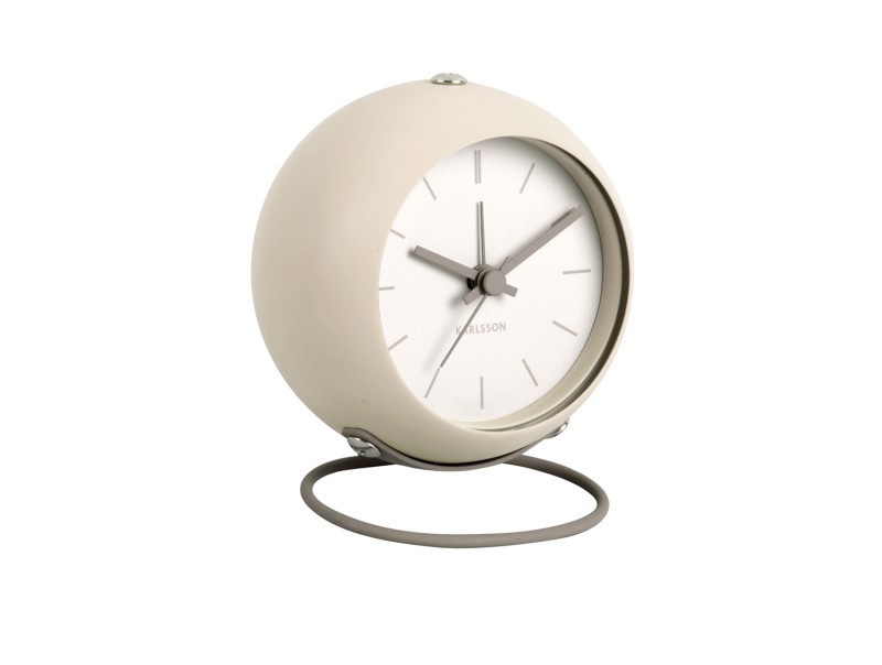 present time Alarm Clock Nirvana Globe - KA5857WG Warm grey