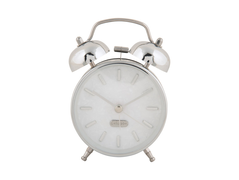Present Time Alarm Clock Pearl Glow - KA6009CH Chrome Plated