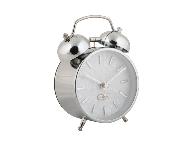 present time Alarm Clock Pearl Glow - KA6009CH Chrome plated