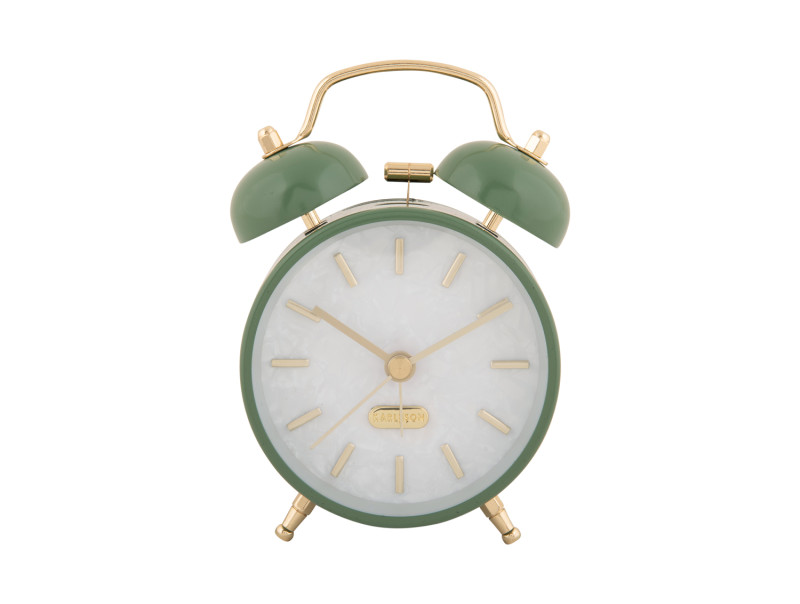 Present Time Alarm Clock Pearl Glow - KA6009DG Jungle Green