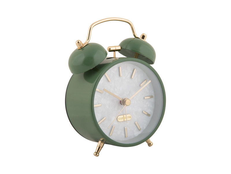 present time Alarm Clock Pearl Glow - KA6009DG Jungle green