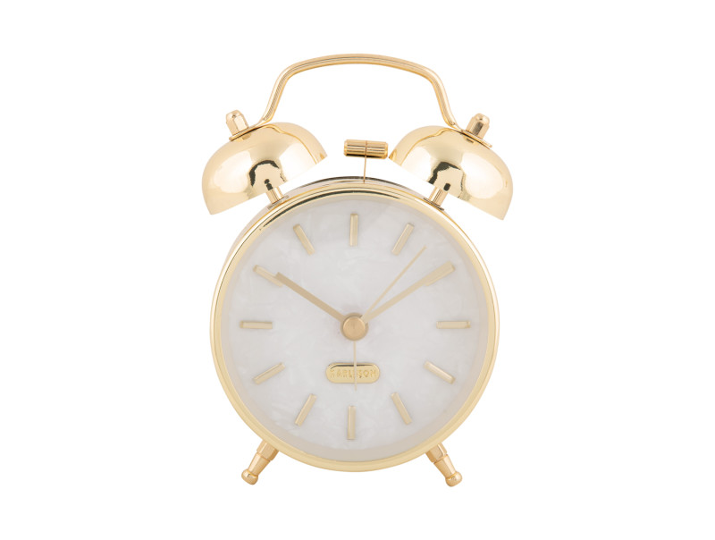 Present Time Alarm Clock Pearl Glow - KA6009GD Gold Plated