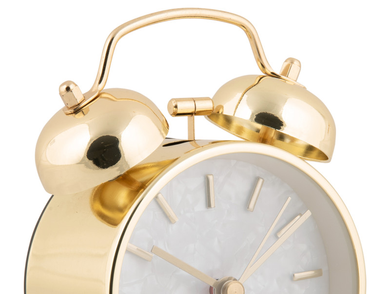 Present Time Alarm Clock Pearl Glow - KA6009GD Gold Plated