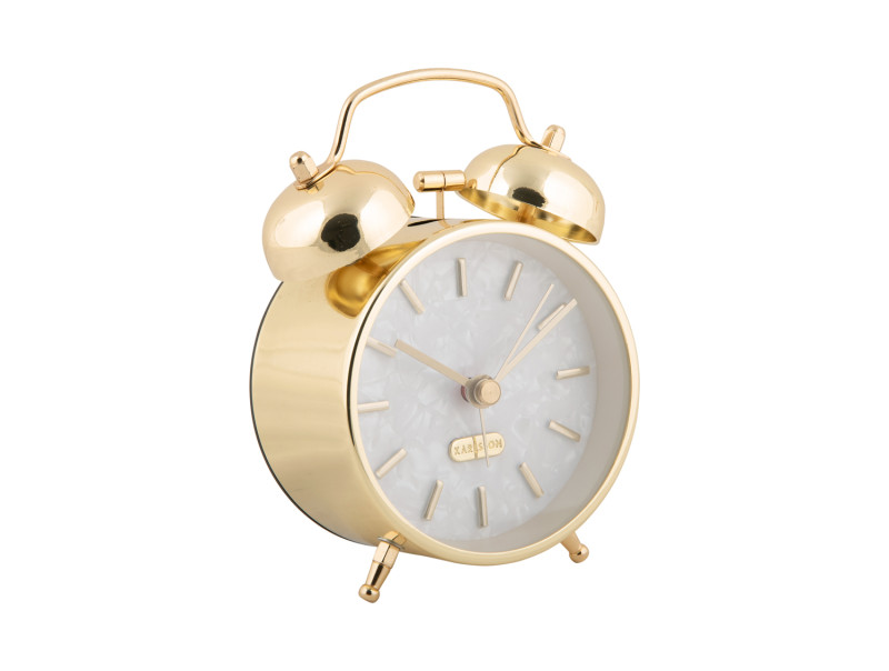 present time Alarm Clock Pearl Glow - KA6009GD Gold plated