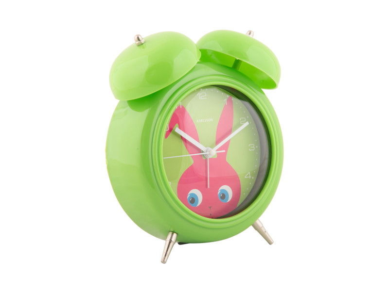 Present Time Alarm Clock Peekaboo Bunny - KA5980DG Dark Green