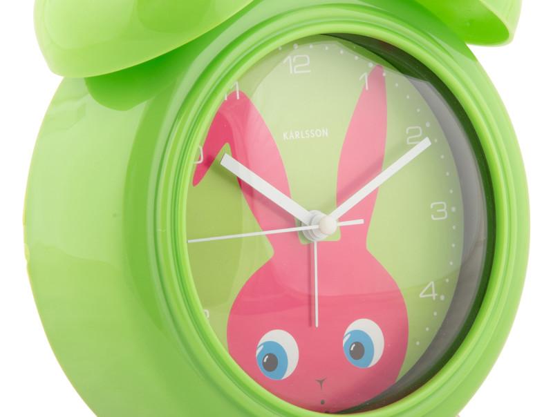 Present Time Alarm Clock Peekaboo Bunny - KA5980DG Dark Green