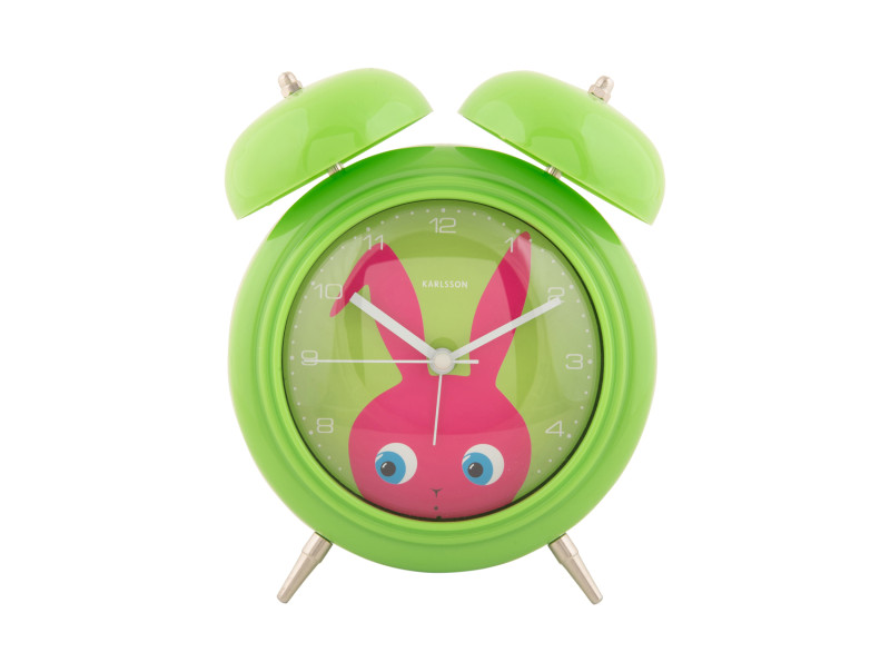 present time Alarm Clock Peekaboo Bunny - KA5980DG Dark green