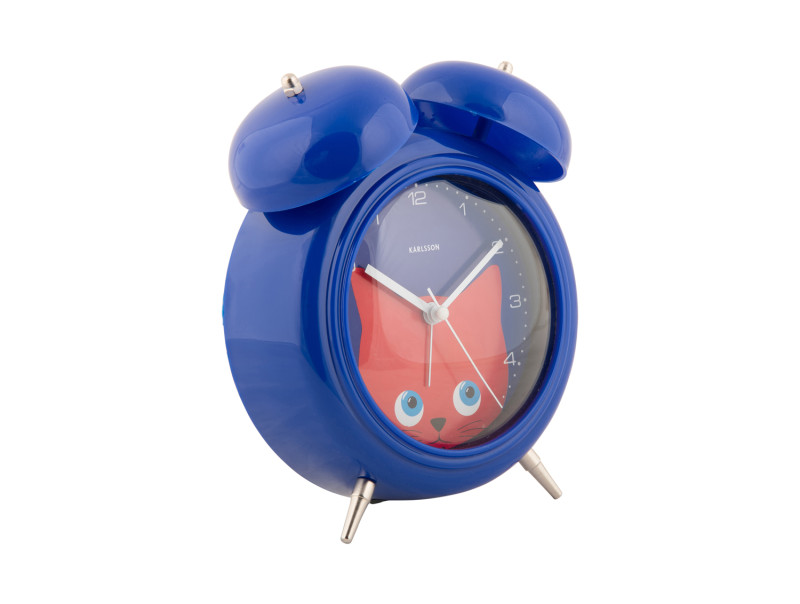 Present Time Alarm Clock Peekaboo Cat - KA5980DB Dark Blue