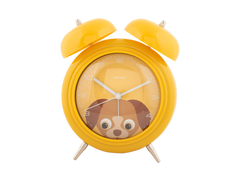 present time Alarm Clock Peekaboo Dog - KA5980YE Yellow