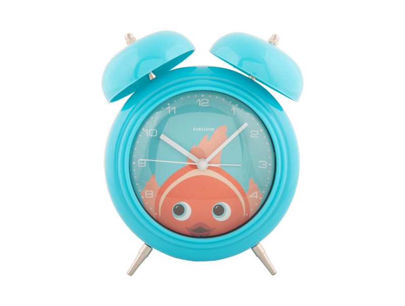 present time Alarm Clock Peekaboo Goldfish - KA5980LB Light blue