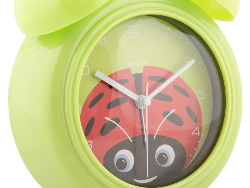 Present Time Alarm Clock Peekaboo Ladybug - KA5980GR Green