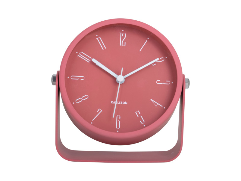 Present Time Alarm Clock Regal Numbers - KA5989RD Blush Red