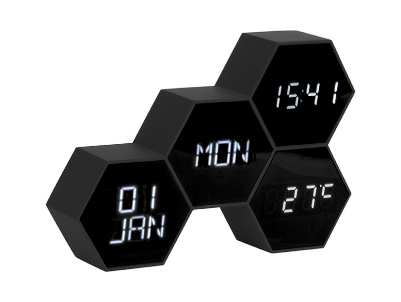 present time Alarm Clock Six In The Mix - KA5805BK Black