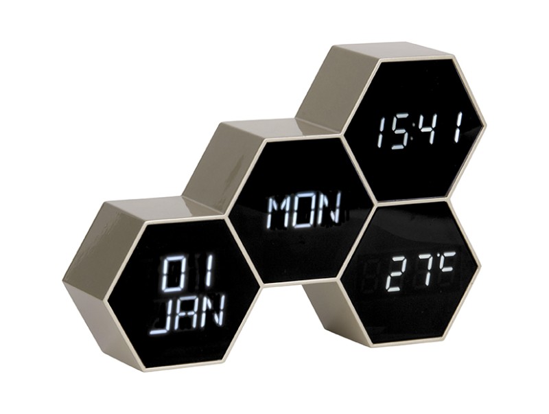 Present Time Alarm Clock Six In The Mix - KA5805GD Gold Painted