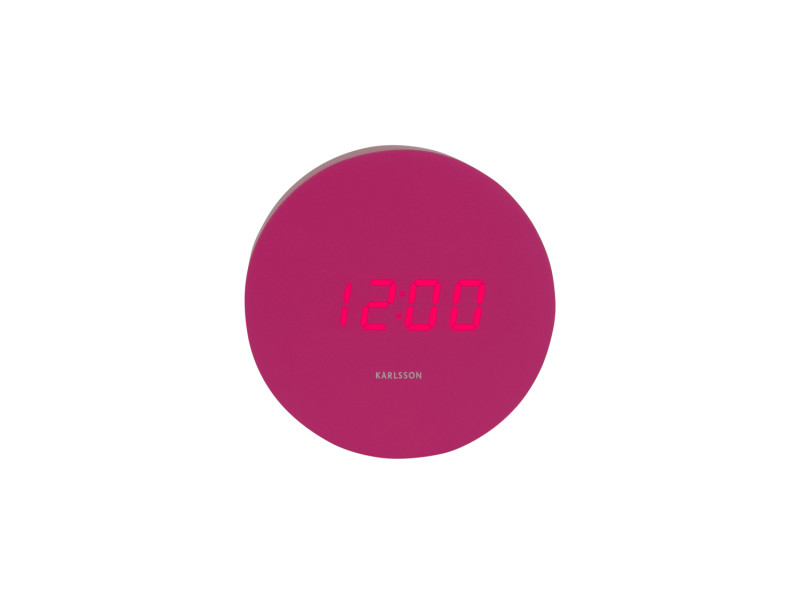 Present Time Alarm Clock Spry Round - KA5981BP Bright Pink