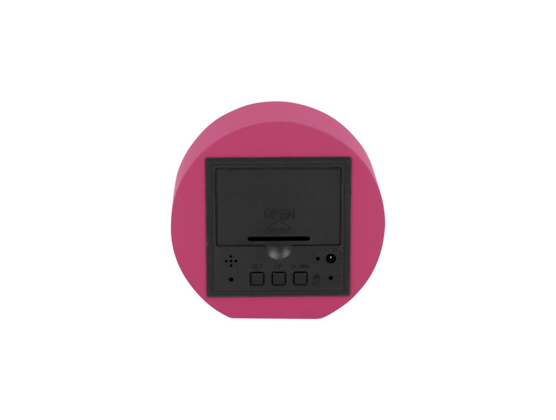 Present Time Alarm Clock Spry Round - KA5981BP Bright Pink