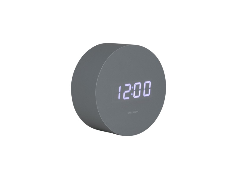 present time Alarm Clock Spry Round - KA5981GY Mouse grey