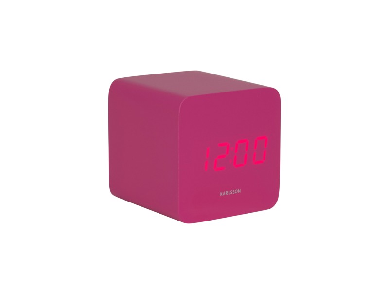 Present Time Alarm Clock Spry Square - KA5982BP Bright Pink