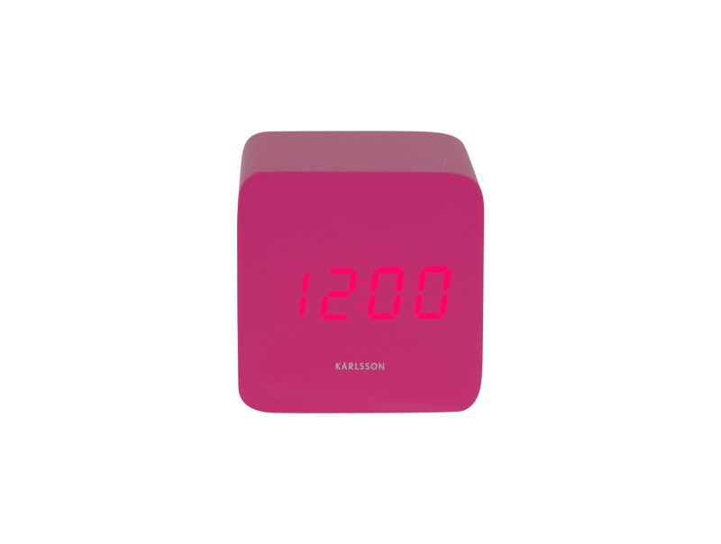 Present Time Alarm Clock Spry Square - KA5982BP Bright Pink