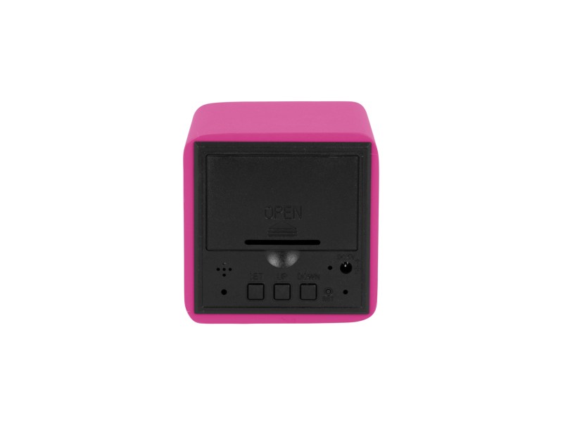Present Time Alarm Clock Spry Square - KA5982BP Bright Pink
