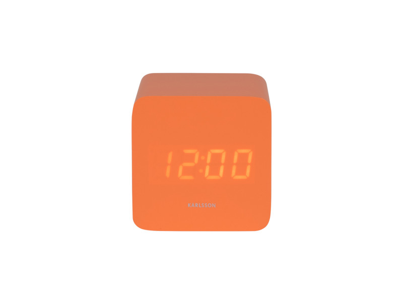 Present Time Alarm Clock Spry Square - KA5982OR Bright Orange