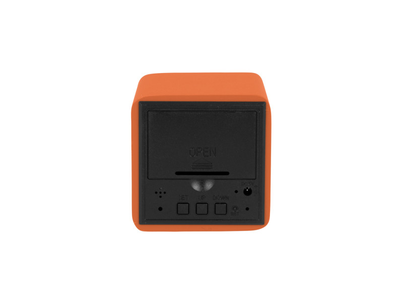 Present Time Alarm Clock Spry Square - KA5982OR Bright Orange