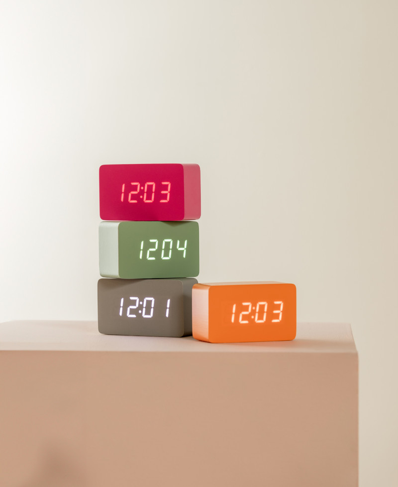 Present Time Alarm Clock Spry Tube - KA5983OR Bright Orange