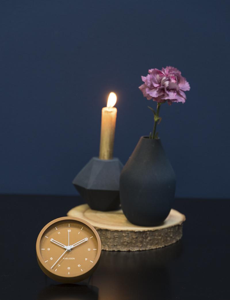 Present Time Alarm Clock Tinge - KA5806BR Caramel Brown