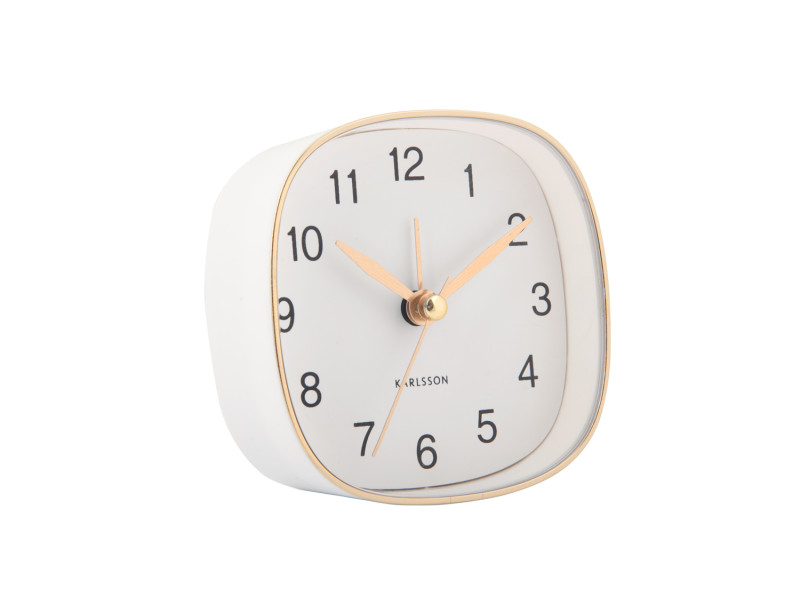 present time Alarm Clock Travel Square - KA5957WH White