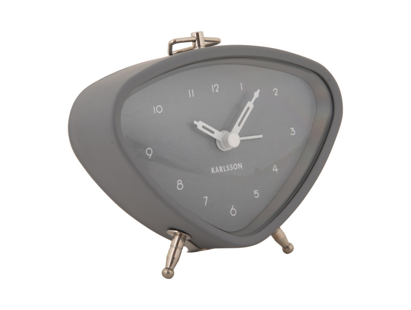 Present Time Alarm Clock Triangle - KA5946GY Mouse Grey