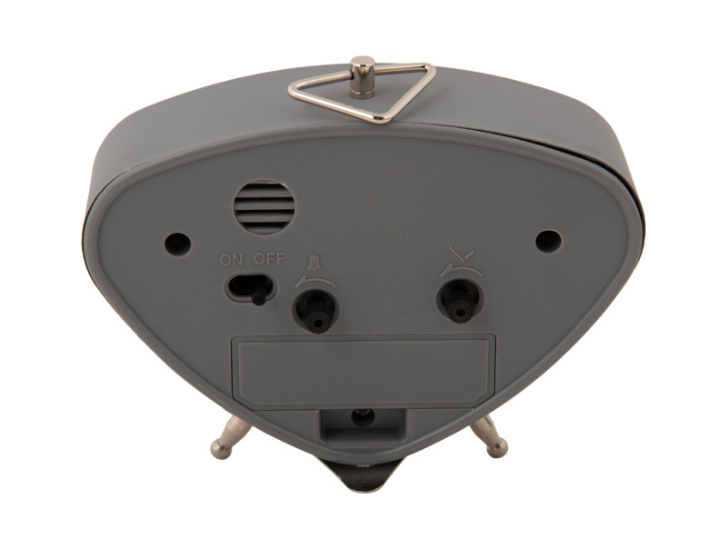 Present Time Alarm Clock Triangle - KA5946GY Mouse Grey
