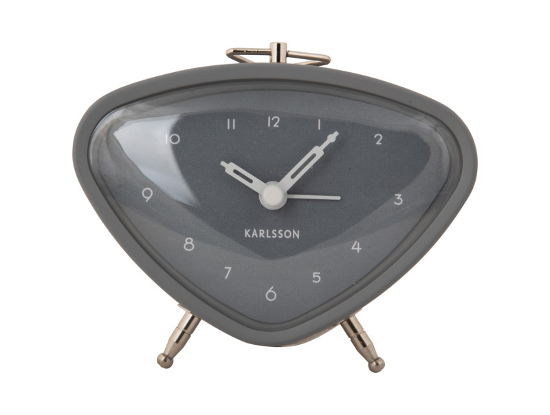 present time Alarm Clock Triangle - KA5946GY Mouse grey