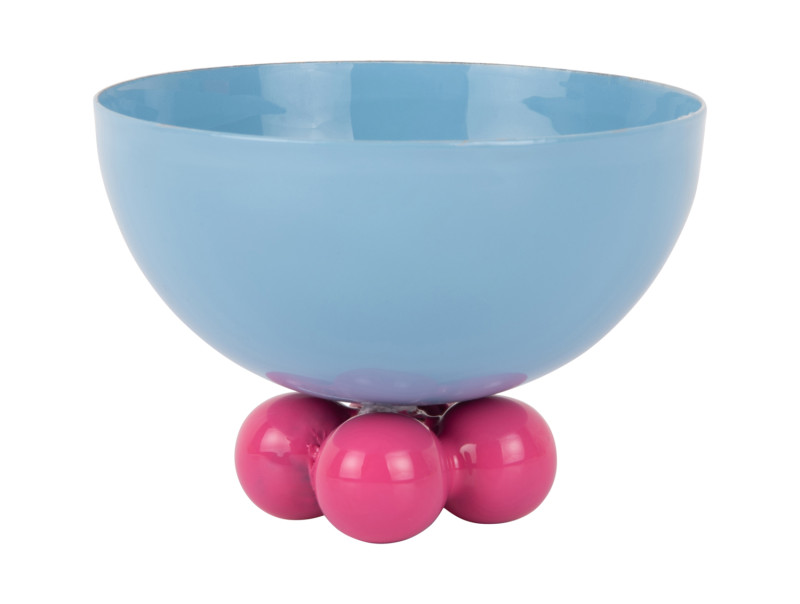 Present Time Bowl Double Funky Small - PT4250LB Soft Blue & Bright Pink