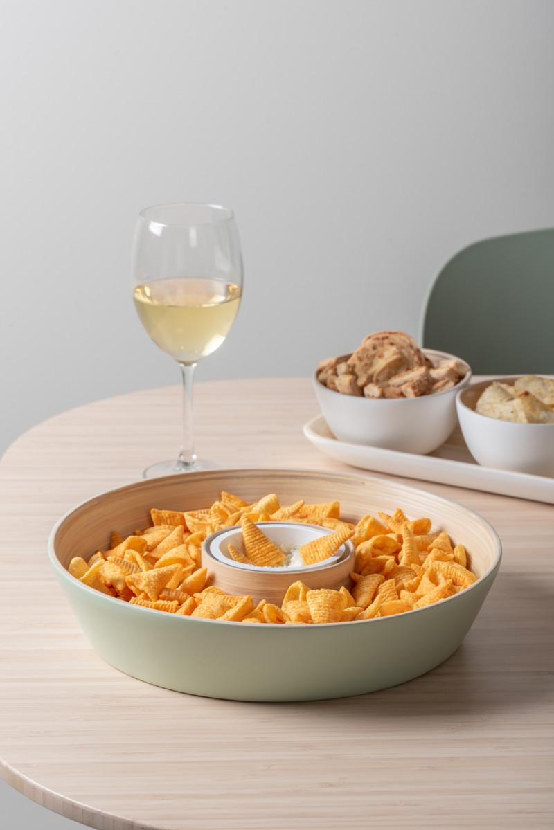 Present Time Bowl Puro Chip & Dip - PT4191LG Soft Green