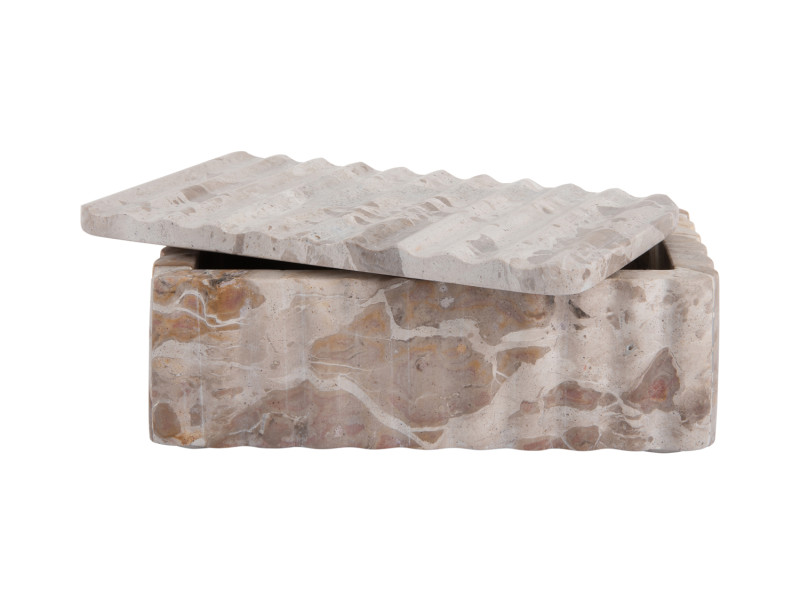 Present Time Bowl Rectangle With Lid - PT4217BR Brown