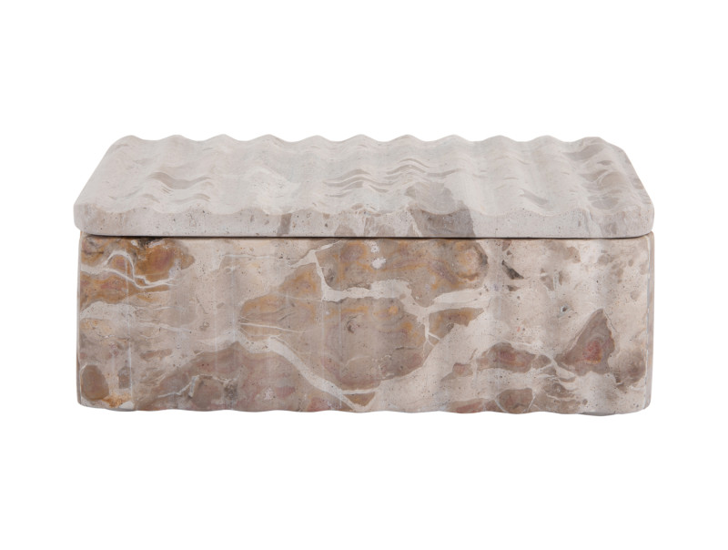 Present Time Bowl Rectangle With Lid - PT4217BR Brown