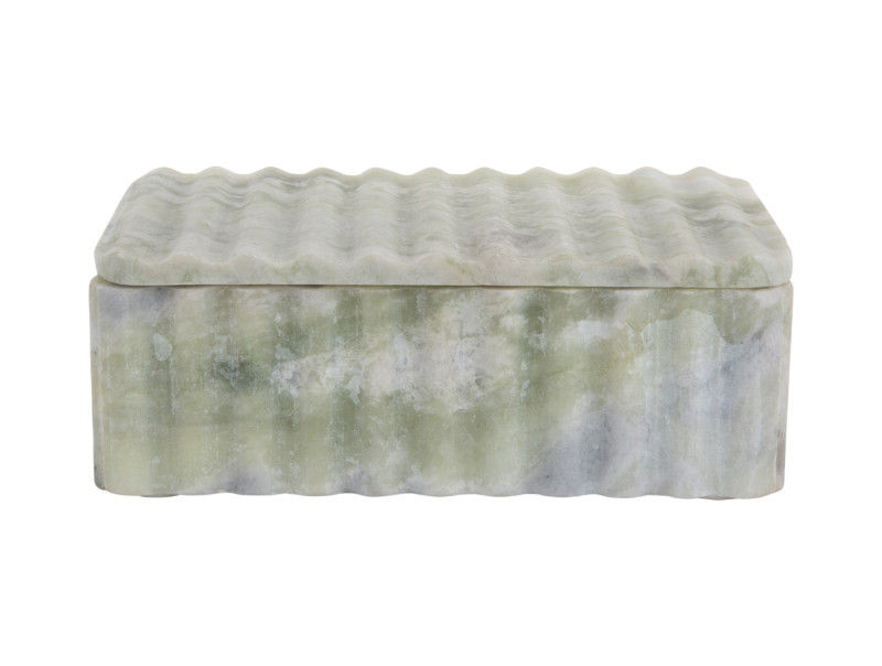 Present Time Bowl Rectangle With Lid - PT4217LG Himalayan Green