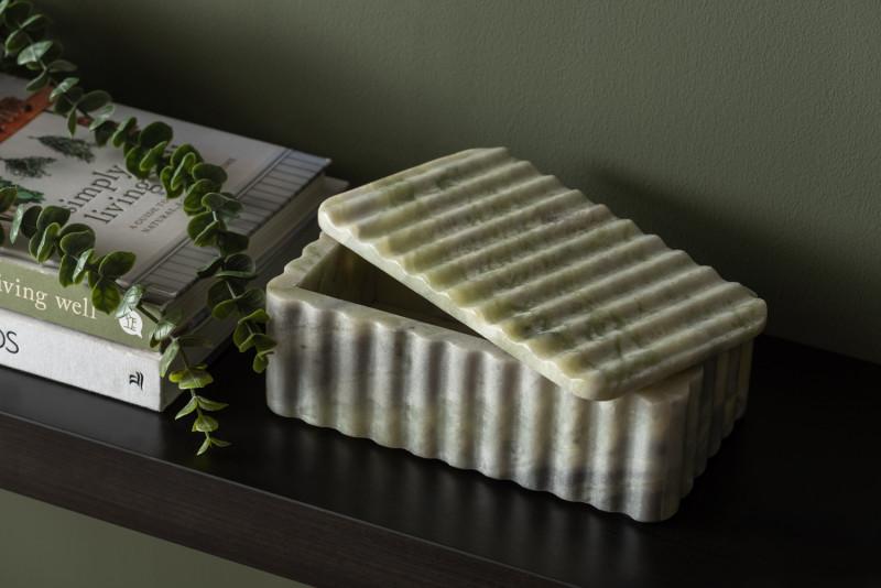 Present Time Bowl Rectangle With Lid - PT4217LG Himalayan Green