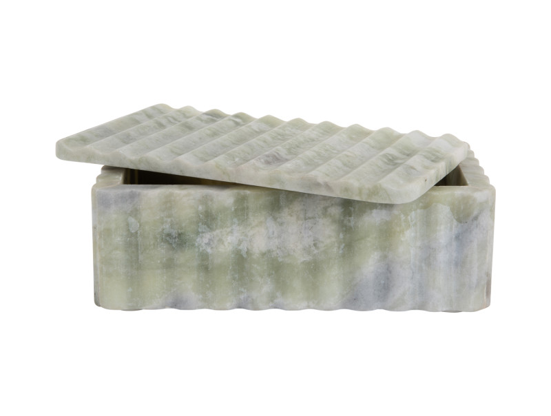 present time Bowl Rectangle With Lid - PT4217LG Himalayan green