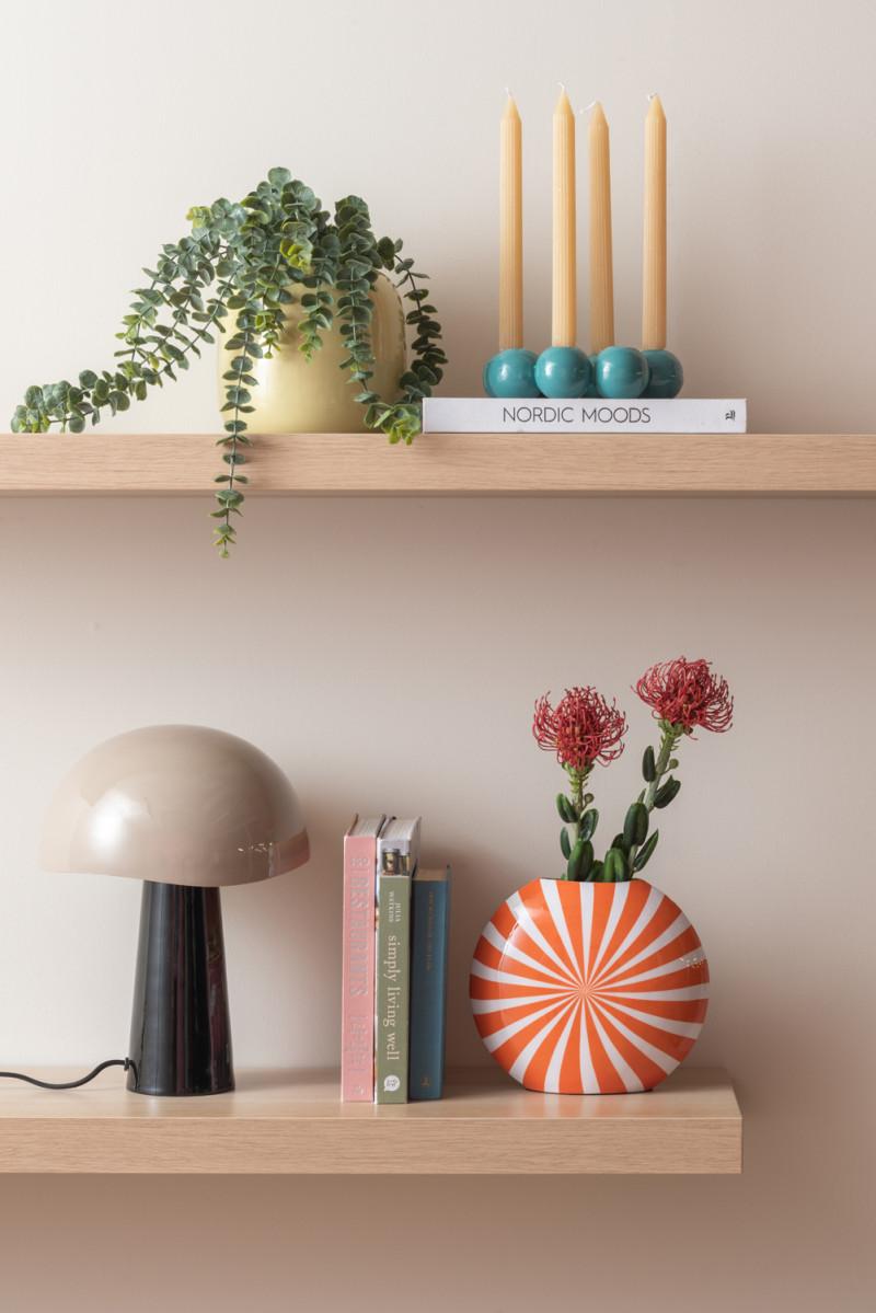 Present Time Candle Holder Bubbles Round - PT4201BL Turquoise Blue