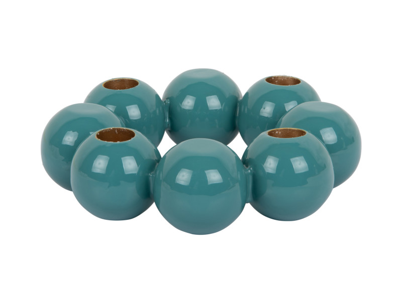 present time Candle Holder Bubbles Round - PT4201BL Turquoise blue