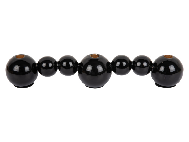 Present Time Candle Holder Bubbles Straight - PT4200BK Black