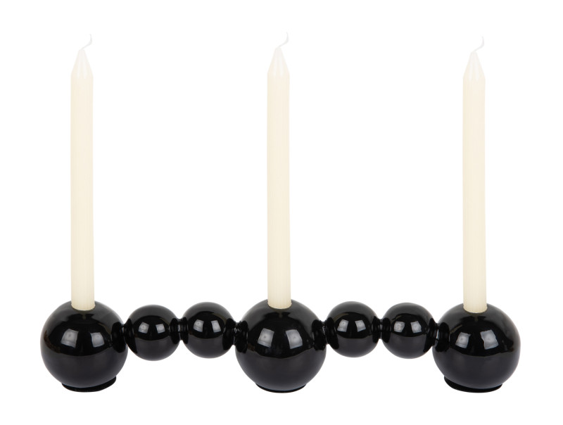 Present Time Candle Holder Bubbles Straight - PT4200BK Black