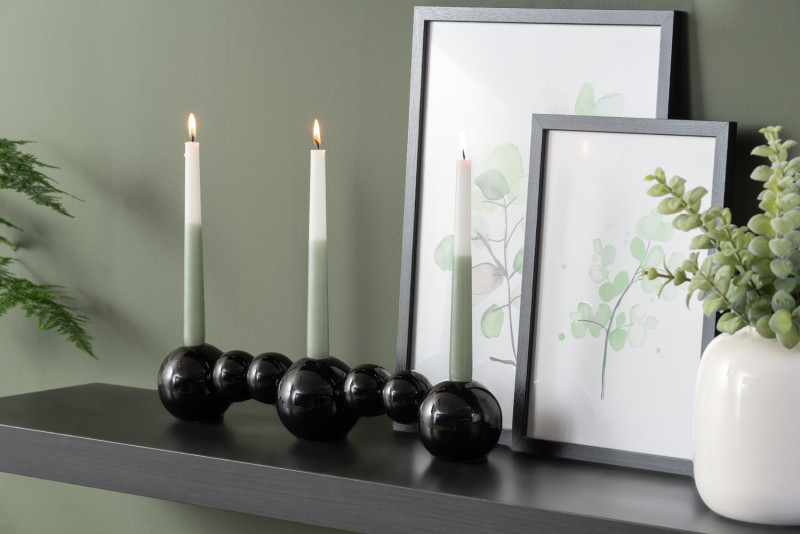 Present Time Candle Holder Bubbles Straight - PT4200BK Black