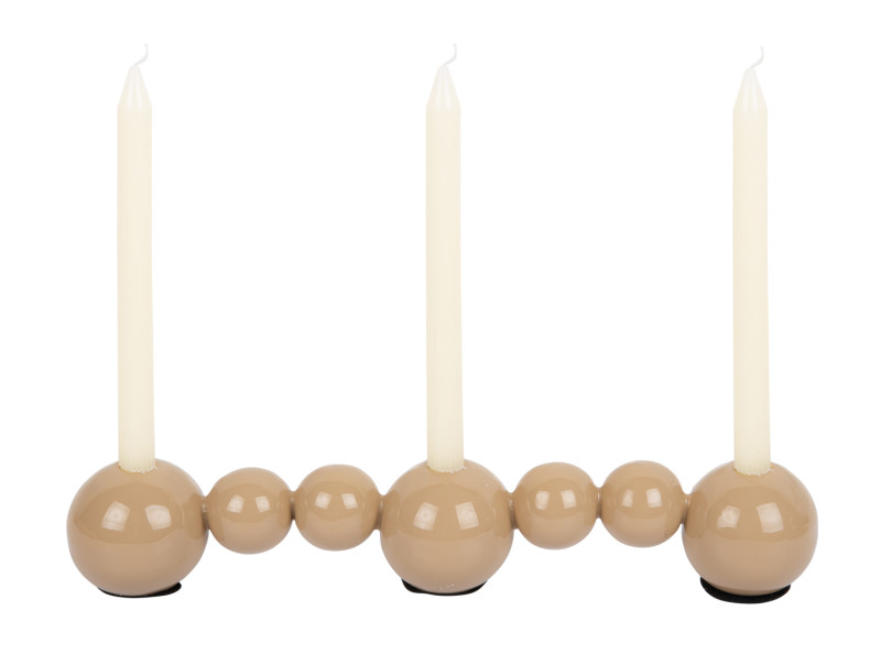 Present Time Candle Holder Bubbles Straight - PT4200LB Soft Brown