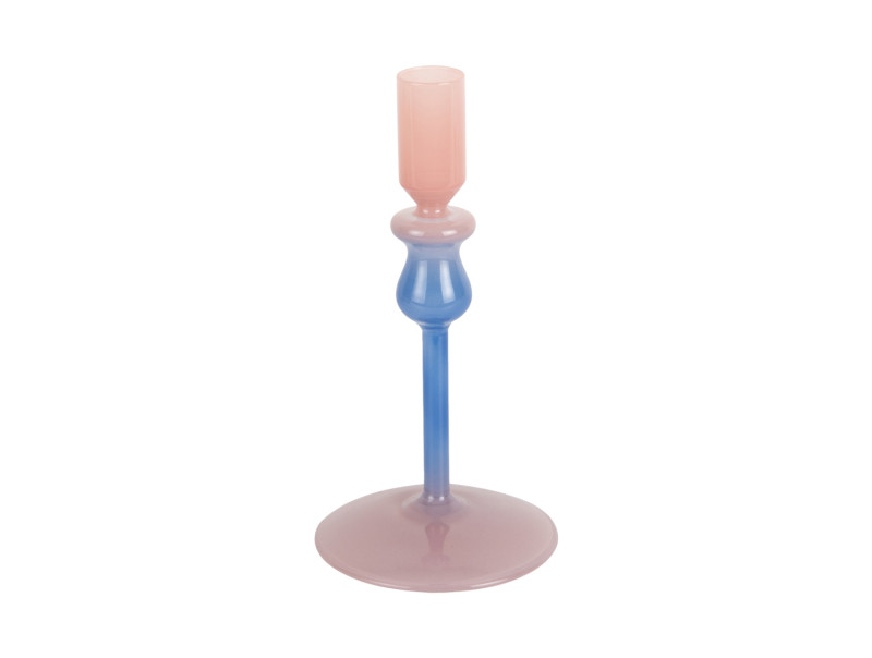 present time Candle Holder Duo Colores Small - PT4346LP Soft pink & cobalt blue