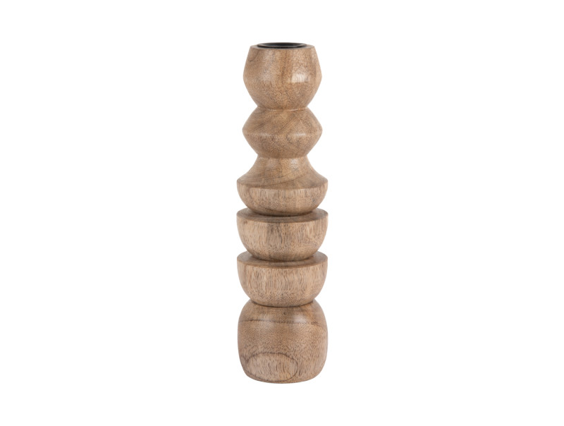 present time Candle Holder Formado Large - PT4303WD Mango wood